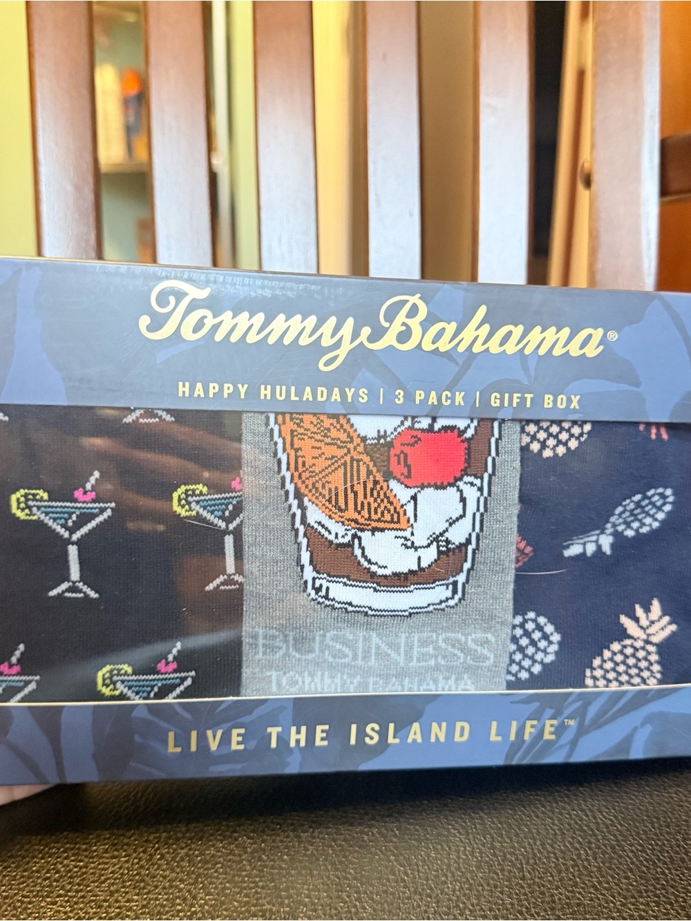 Tommy Bahama Black Novelty Cocktail Socks